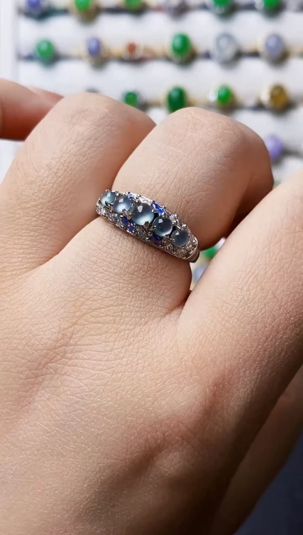 银S925镶嵌戒指翡翠1031