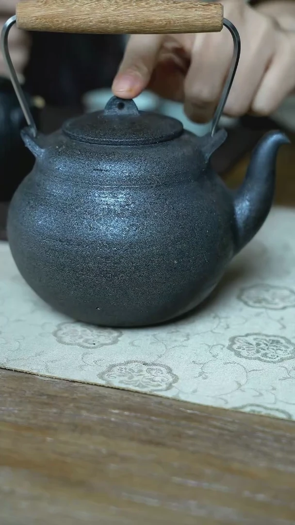 【闪购商品】/A16柴烧紫砂提梁煮水壶-葫芦款