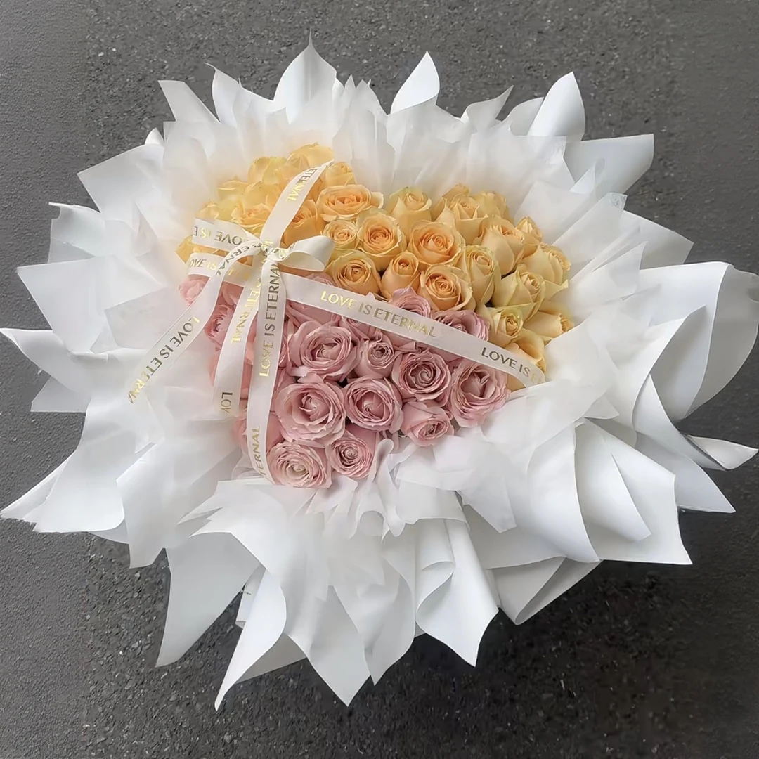 【蜜桃雪山10枝+粉红雪山10枝】全鲜花次日达批发直播品质鲜花 全场任意满两单顺丰包邮