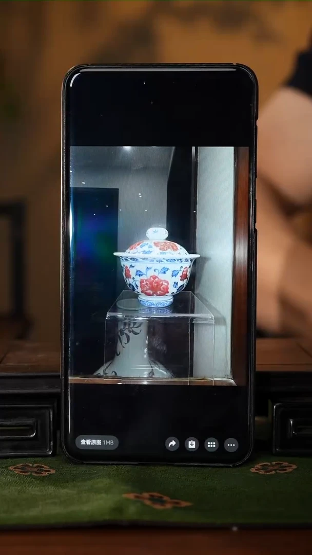 玻璃手工艺品?**奕古官慕明 母带盖碗