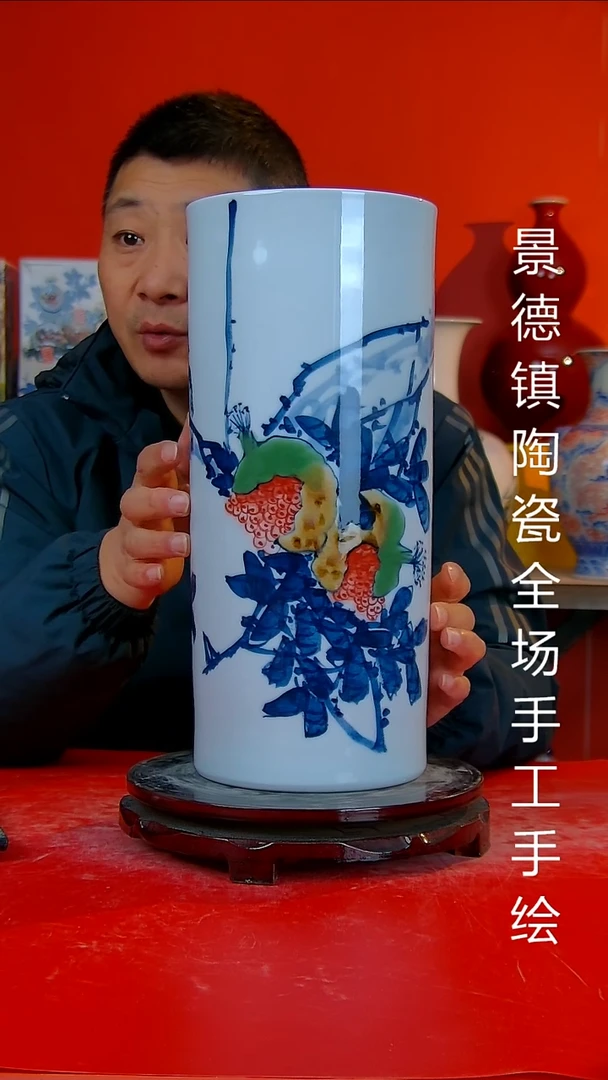 摆件陶瓷景德镇陶瓷 全场手工手手工绘