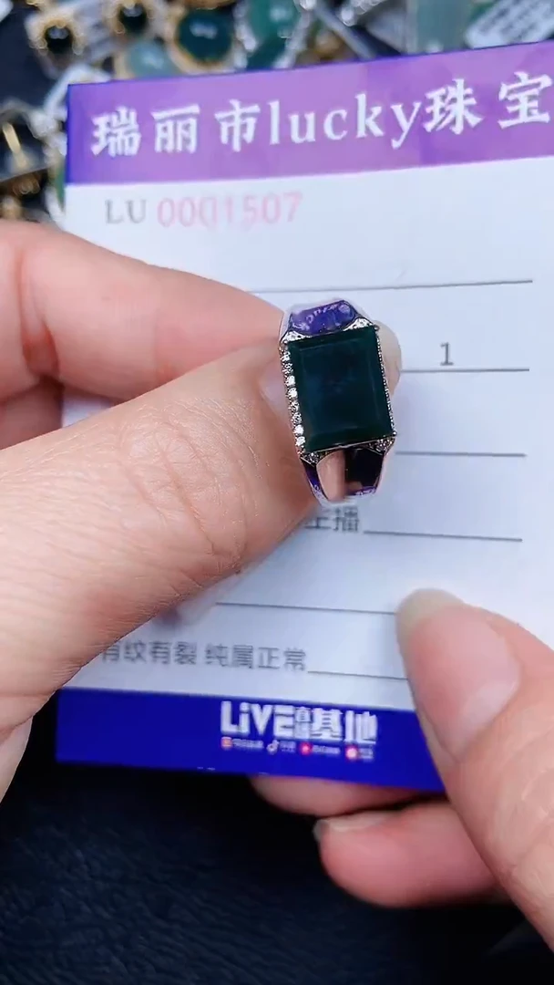 颈饰银S925镶嵌翡翠507