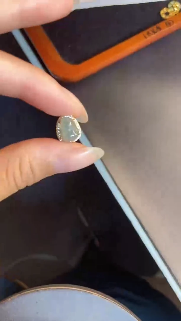 吊坠(不含链)银S925镶嵌翡翠天然A货翡翠