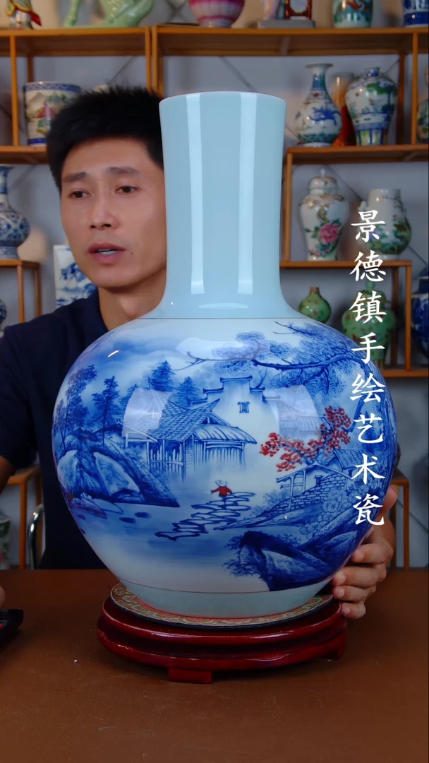 现代景德镇手工手绘陶瓷摆件56