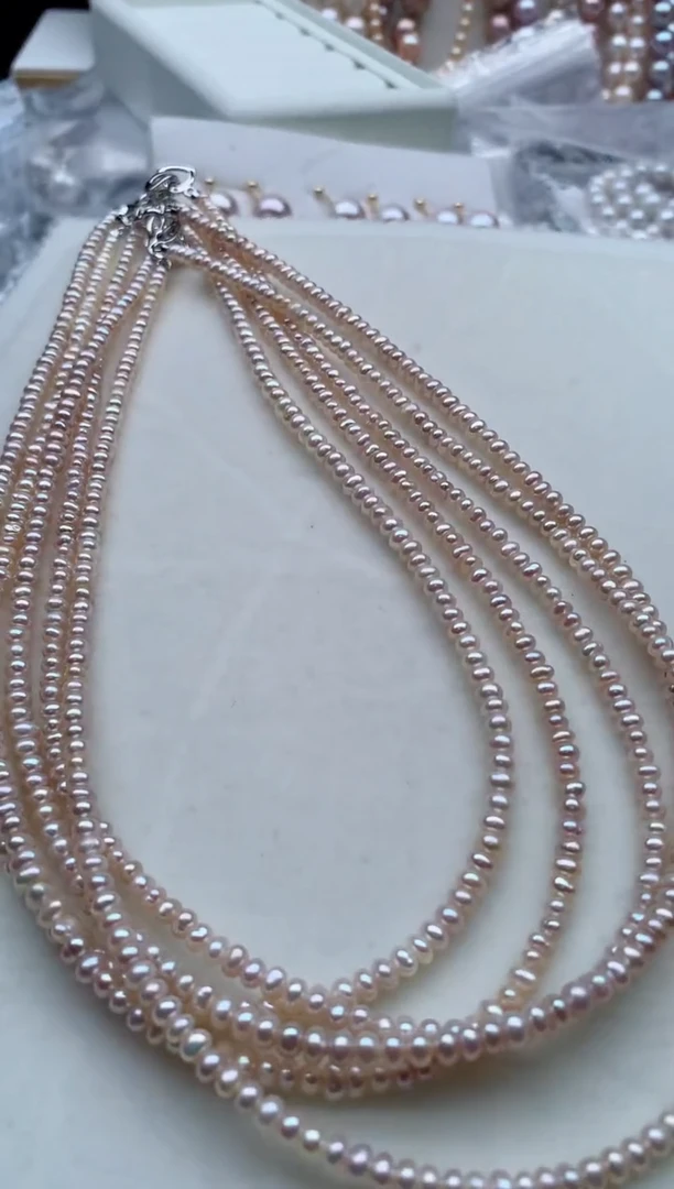 淡水珍珠合金项链多样性发其一，非无暇
