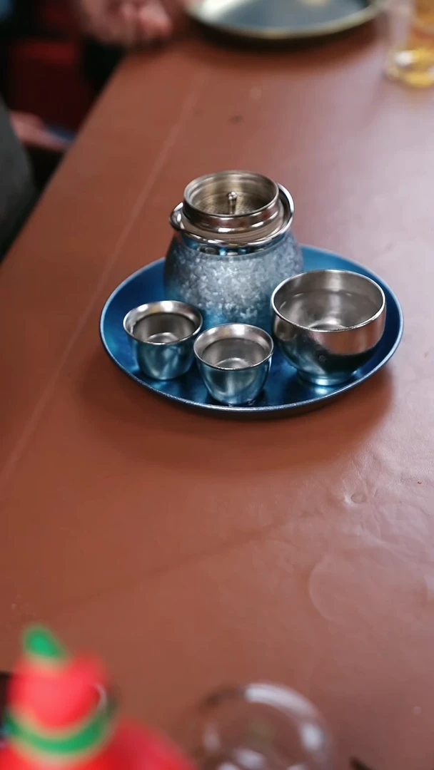 钛纯钛福禄宝瓶+钛盘 蓝 配蓝色钛盘