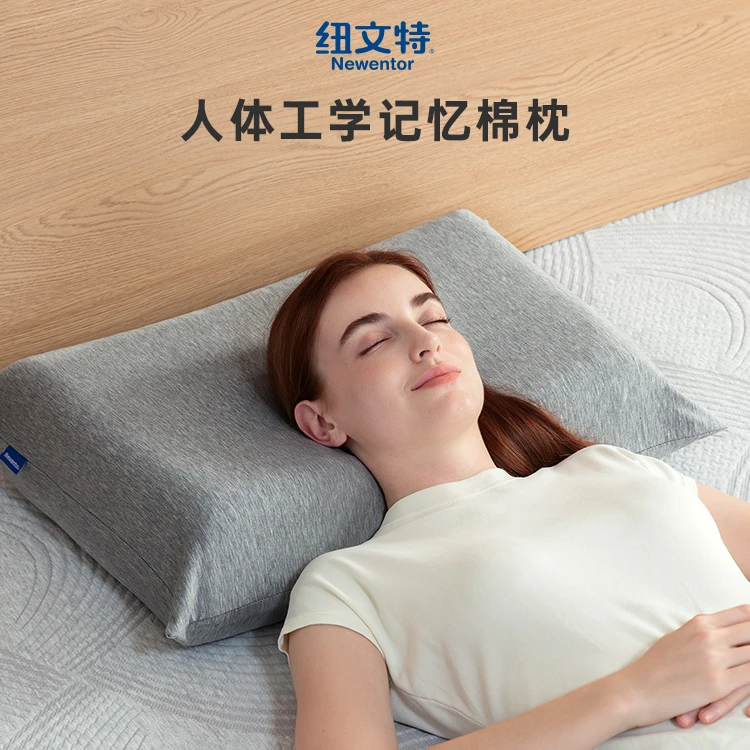 纽文特记忆棉枕芯护颈椎睡眠枕头慢回弹深睡透气工学单人家用枕
