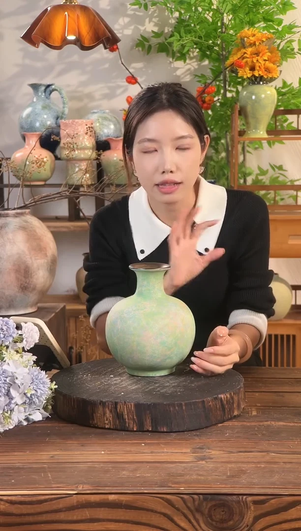 【睡莲-小圆墩】陶瓷花瓶