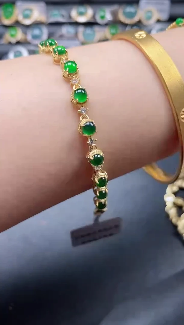 翡翠戒指银S925镶嵌5151-4