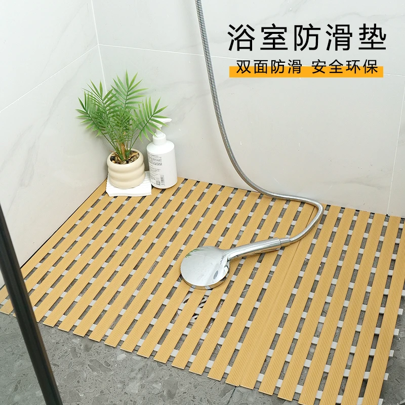 【杰韧】浴室防滑垫厨房客厅专用防摔脚垫收纳按摩地垫防水无霉TPE