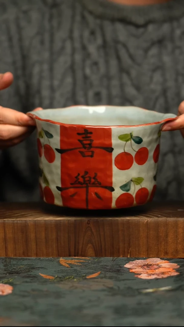 杯釉下彩手工手绘同款陶器