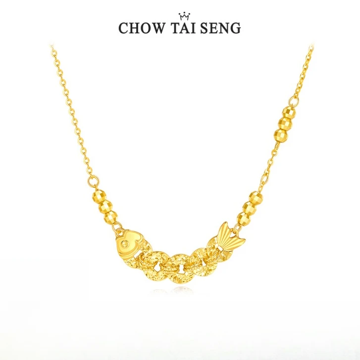 Chow Tai Seng/周大生 吊坠925银 锦鲤好运项链礼物 S1N300108CH