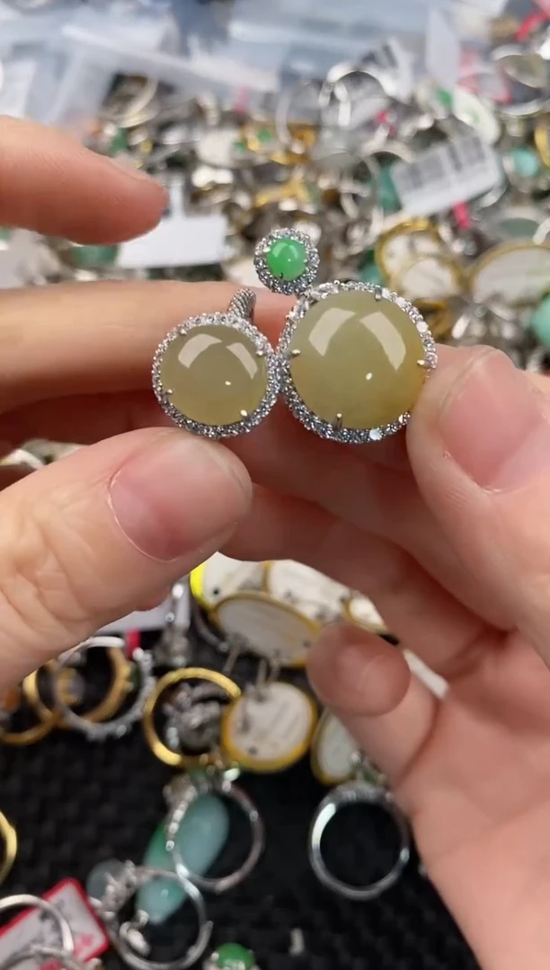 银S925镶嵌戒指翡翠10                  7