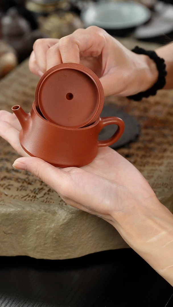 茶壶紫砂lx朱泥云柱130cc