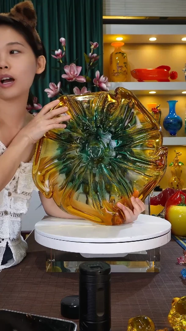 手工艺品琉璃琉璃果盘
