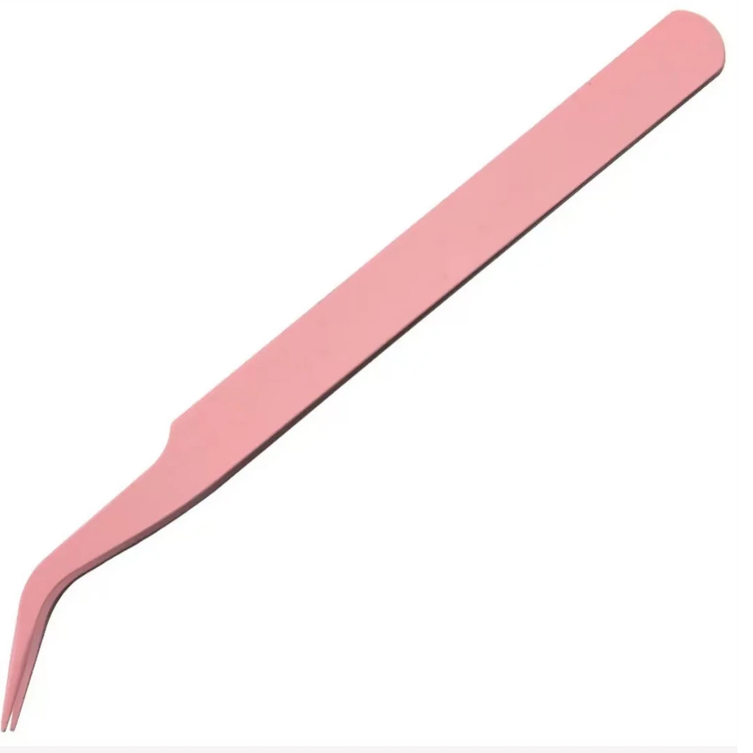 假睫毛镊子美睫师嫁接睫毛夹彩色海豚金羽夹高精度开花夹子