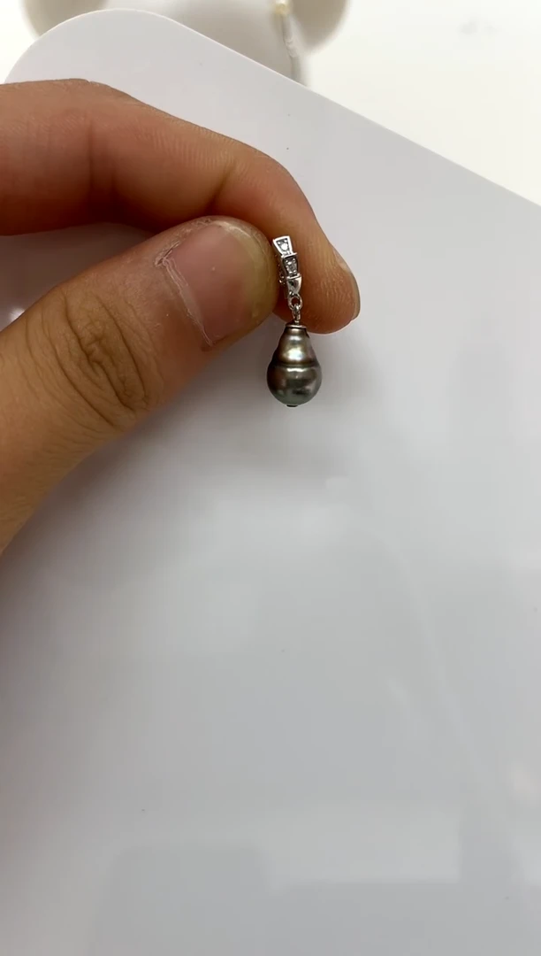 颈饰银S925镶嵌海水珍珠8-9