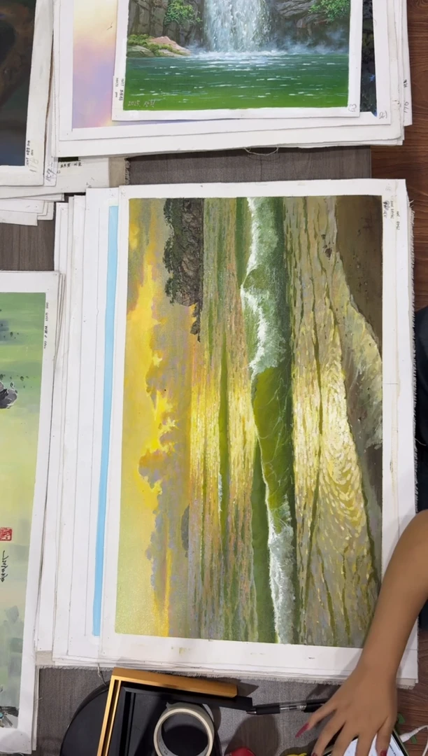 油画【39号】朝鲜原创纯手绘孤品油画丨顺丰包邮