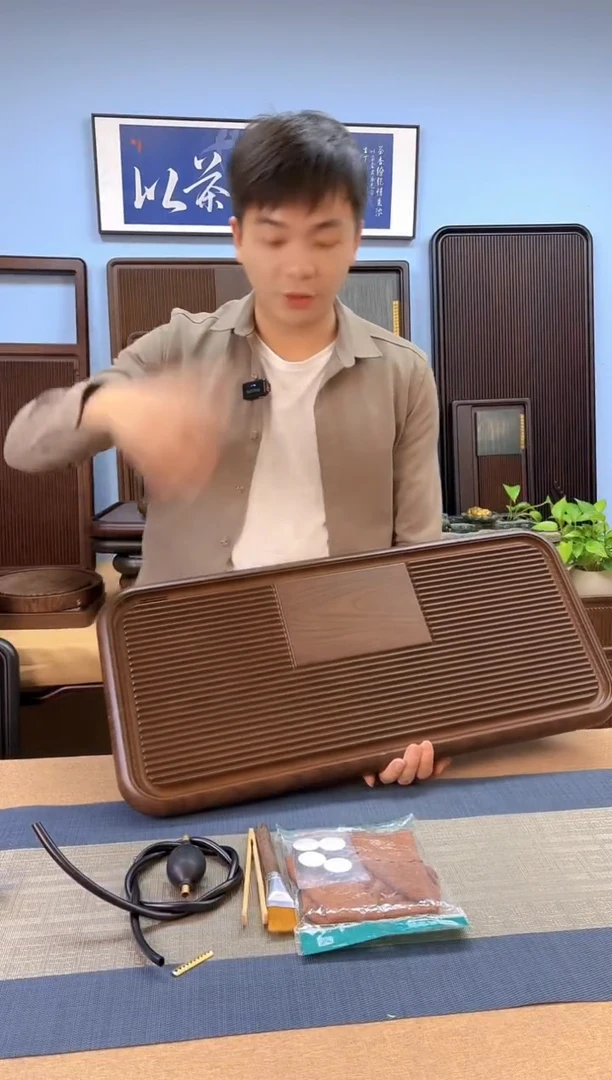 【闪购商品】凌龙黄色款式茶盘70*32*4