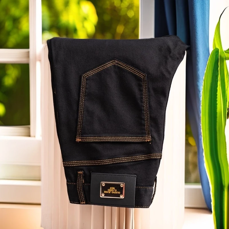 娜罗普西时尚新款牛仔裤男夏薄款男士牛仔裤时尚修身小直筒九分裤