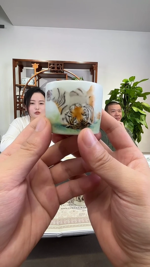 杯子瓷谭龙操虎陶瓷单杯