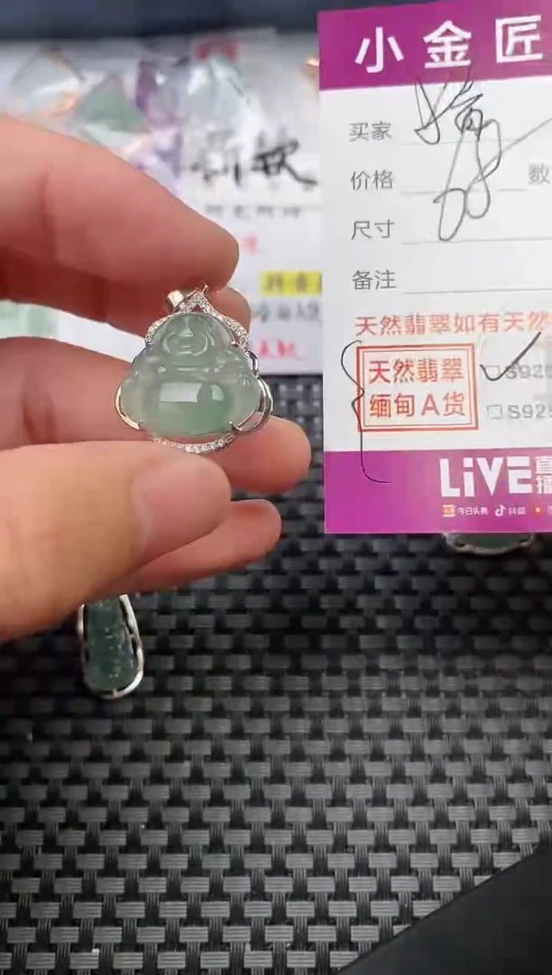 翡翠银S925镶嵌颈饰·