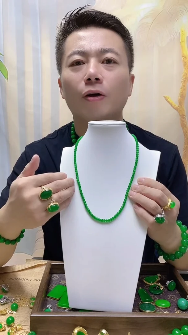 项链银S925镶嵌翡翠翡翠项链