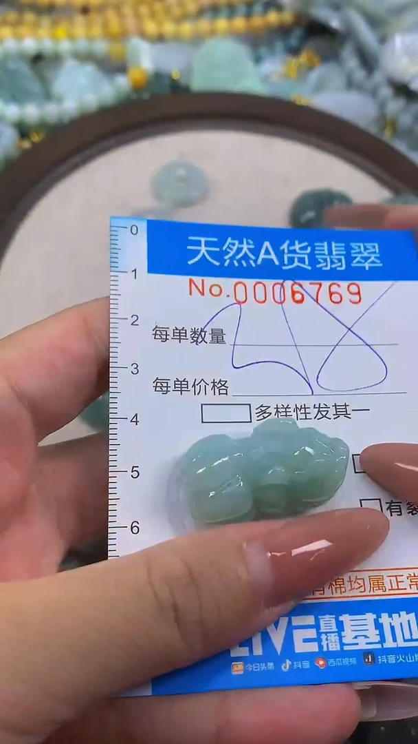 颈饰未镶嵌翡翠净货挂件-6769