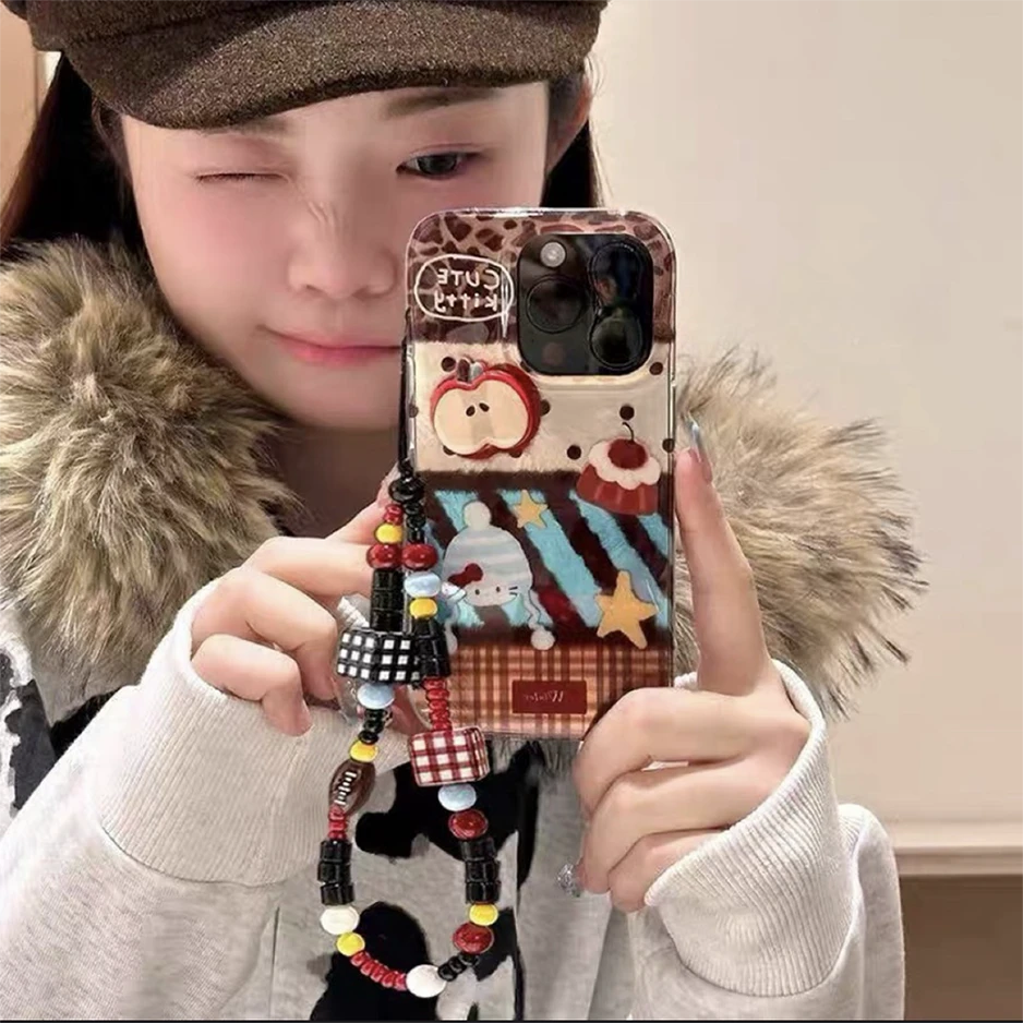 甜品女孩适用华为mate60苹果oppo小米15/14/13pro防摔vivo手机壳