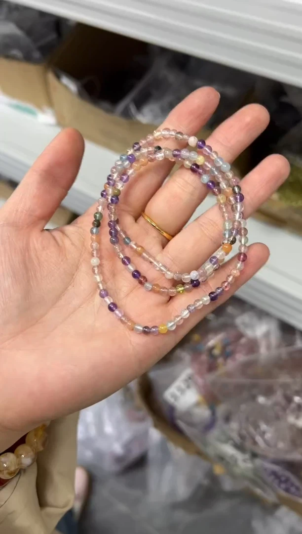 【闪购商品】水晶手链未镶嵌多宝水晶小米珠多圈[2551]