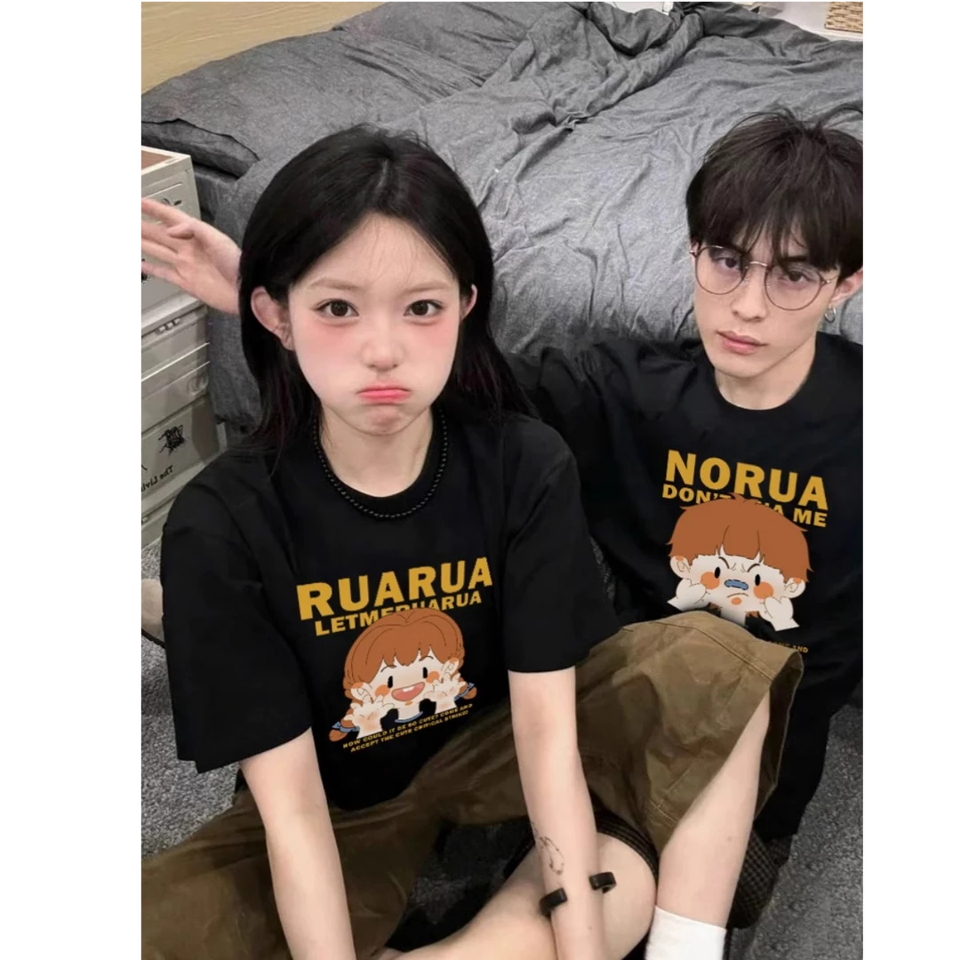 特别的情侣装夏装季短袖2025新款潮不撞衫小众高级感百搭女装半袖
