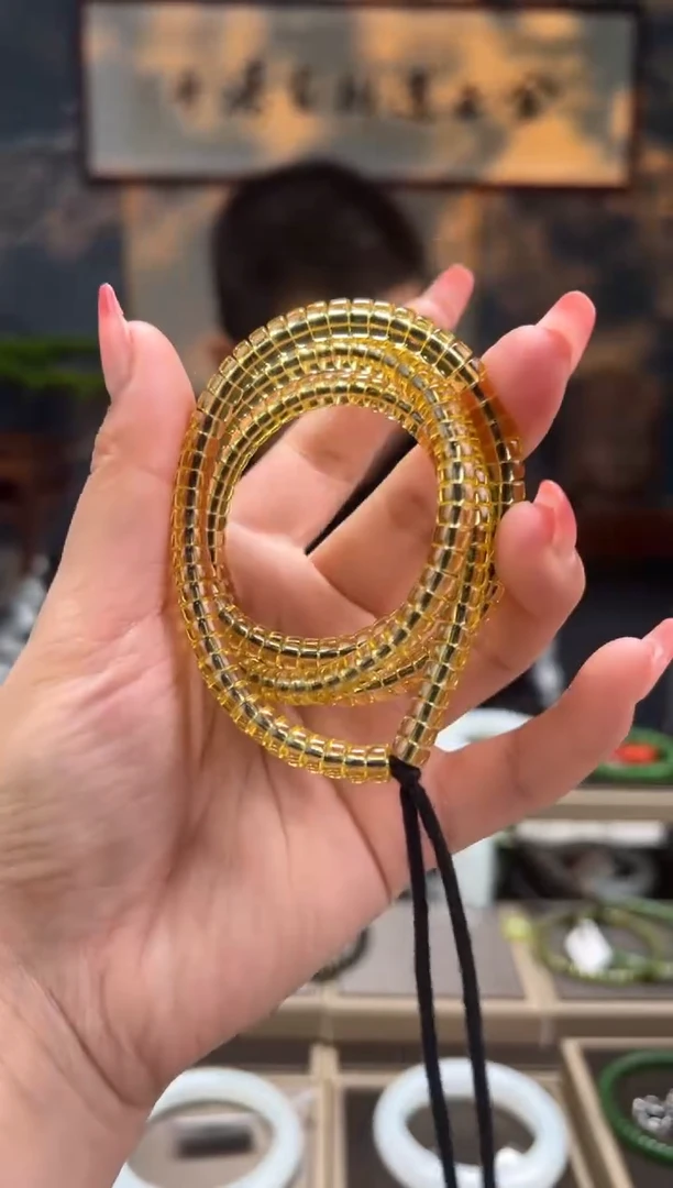 【闪购商品】蓝珀裸石未镶嵌长链卡6mm