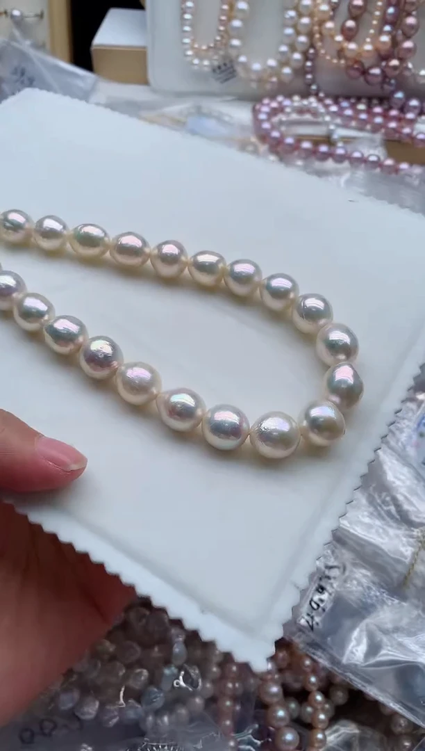 银S925镶嵌淡水珍珠耳饰多样性发其一，非无暇