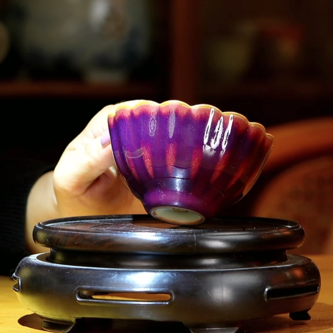 【央广非遗】谢小金帝王紫菊口杯fc482