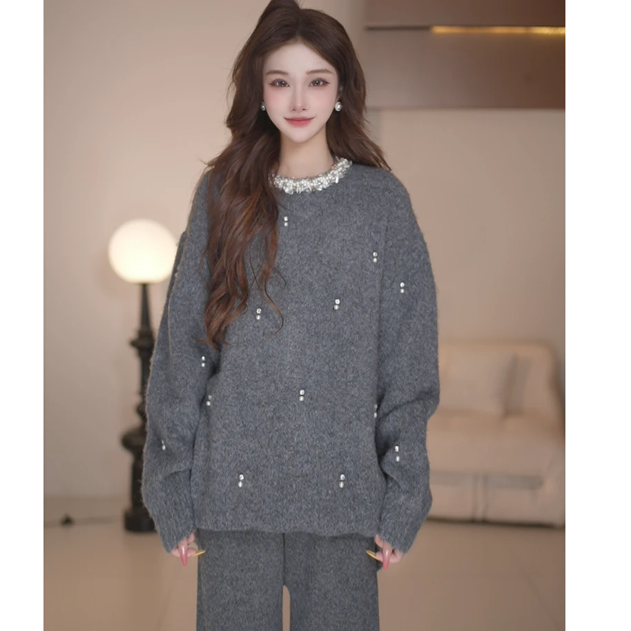BasicHouse百家好时尚百搭修身休闲气质女装套装B1385B54N42