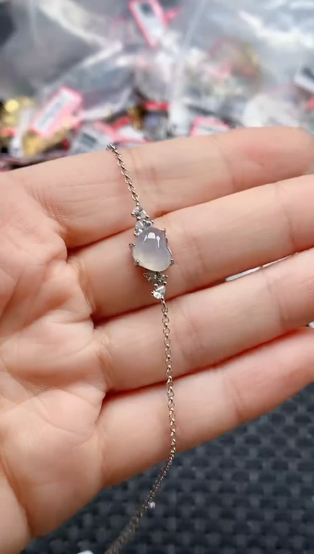 银S925镶嵌戒指翡翠天然A货缅甸翡翠