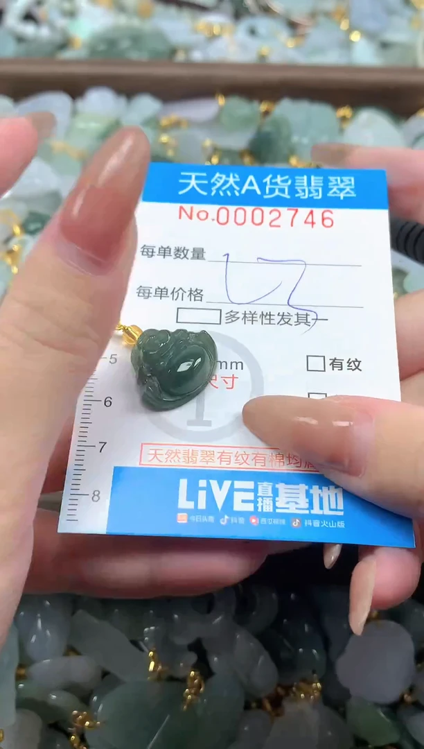 颈饰未镶嵌翡翠净货挂件-2746