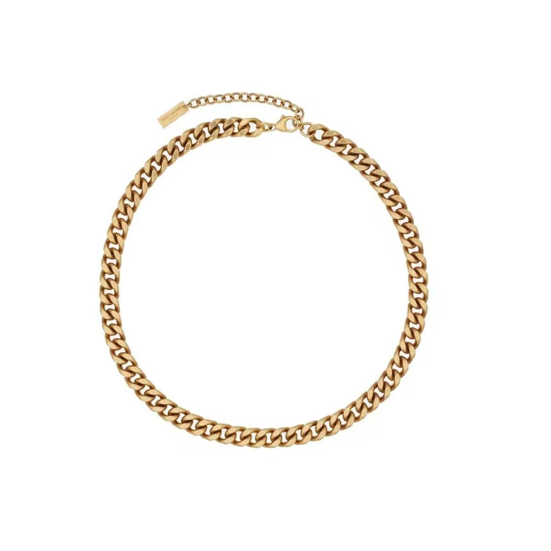 全新未使用 YSL/圣罗兰 中号马衔索项链