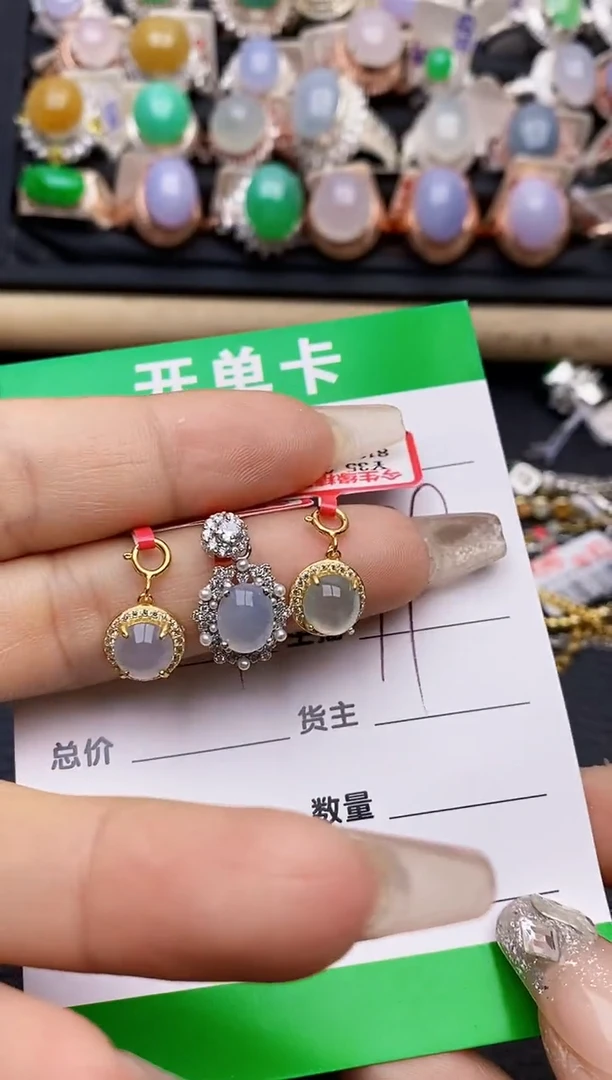 【闪购商品】翡翠戒指银S925镶嵌5037
