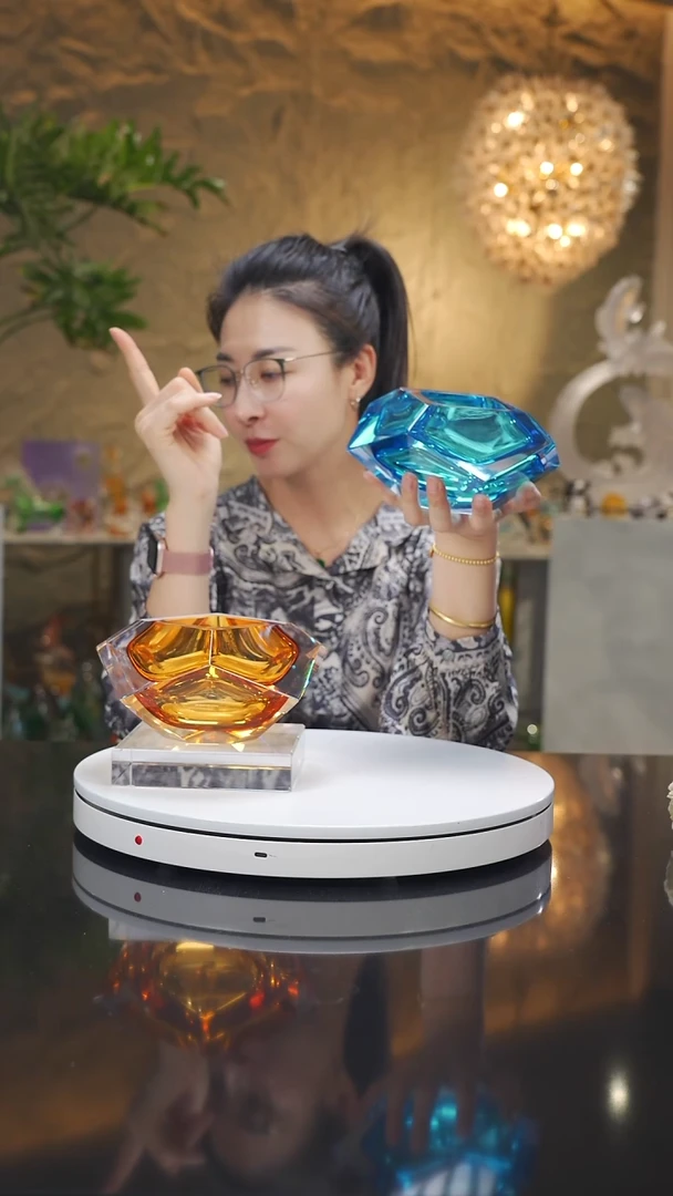 瓷片福利天空蓝切面果碗