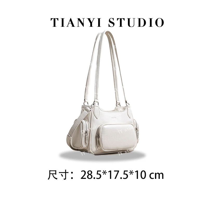 【TY】SK-62823-贝壳白 轻奢高级韩版单肩潮流时尚简约女包