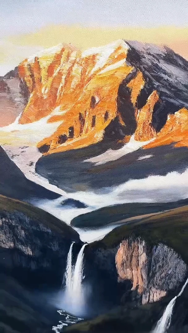 油画吴子逸-60x70-山水-带框