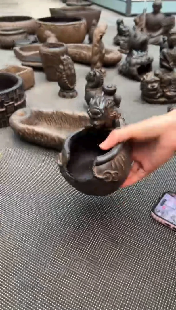 陶土代代富贵烟灰缸
