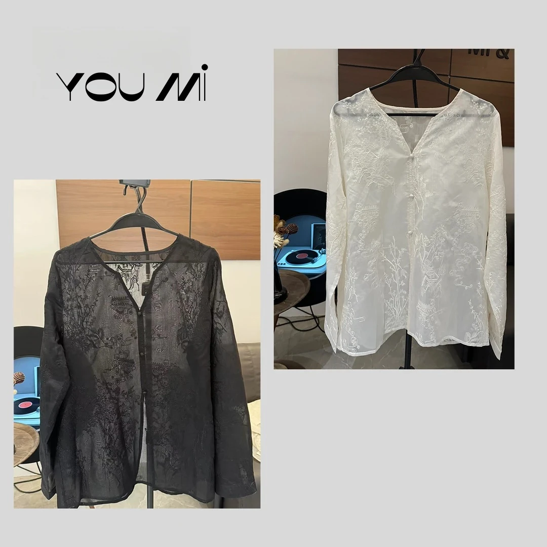 春款上新小众百搭刺绣蕾丝衫轻奢时尚春夏提花镂空夏季9422