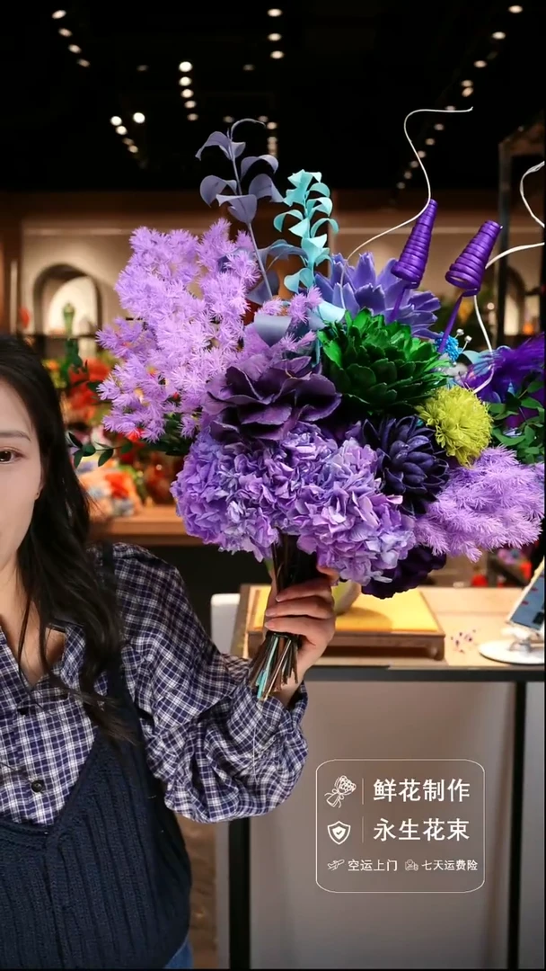 手工艺品琉璃手工花器花束空运包邮送货上门-以图片为准