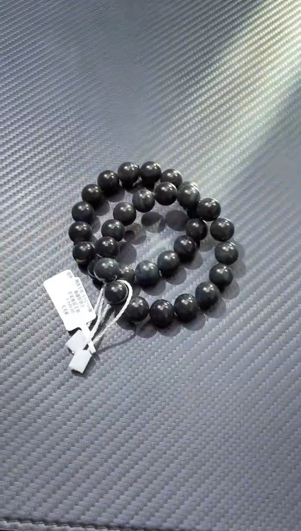 未镶嵌手串和田玉若羌微色差聚墨青花卡12手串多样性发货拍一发一