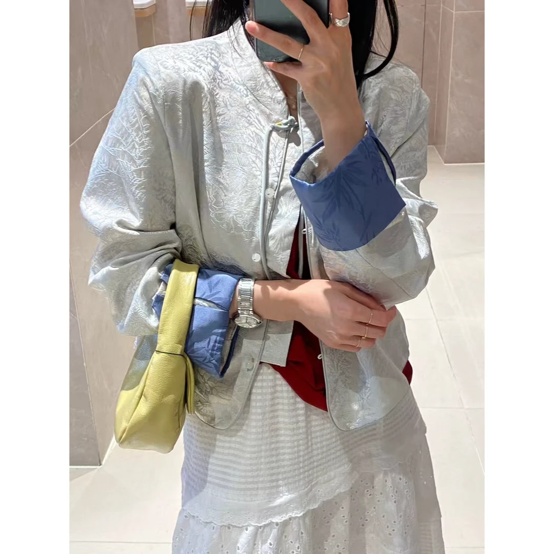 AF初沫 1951 新中式国风短款外套显瘦气质高级感百搭复古提花上衣