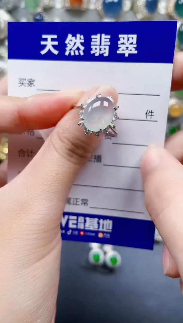 银S925镶嵌戒指翡翠36