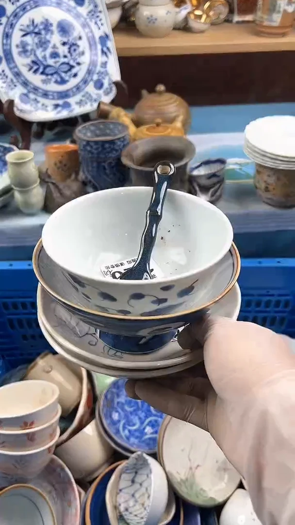 瓷片英歌瓷器满19.9包邮