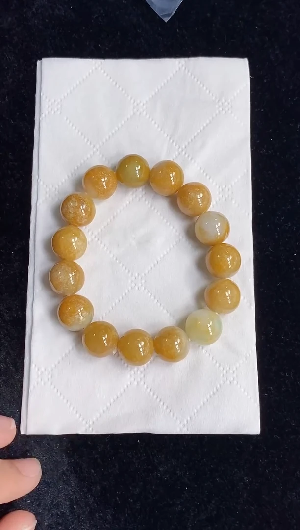 未镶嵌手串翡翠57天然缅甸翡翠A货一物一证